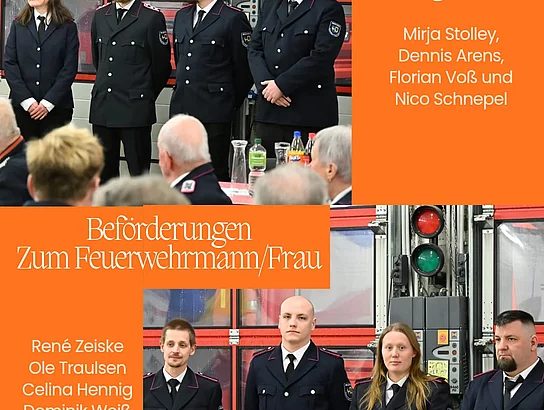 Neue und beförderte Kameraden